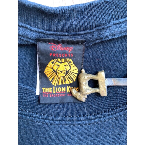 Vintage Y2K Disney The Lion King Broadway Musical Black graphic tee Size L - Picture 2 of 6